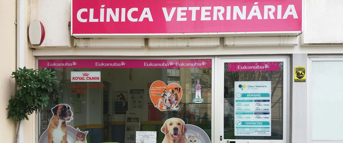 Fachada da Clínica Veterinária de Abrantes